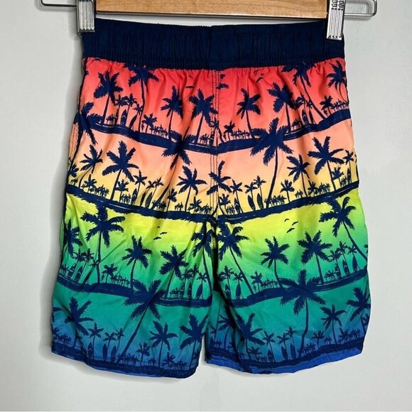 Osh Kosh Toddler Boys Size 4/5 Rainbow Ombre Tropical Swim Shorts Bathing Suits - Picture 2 of 11